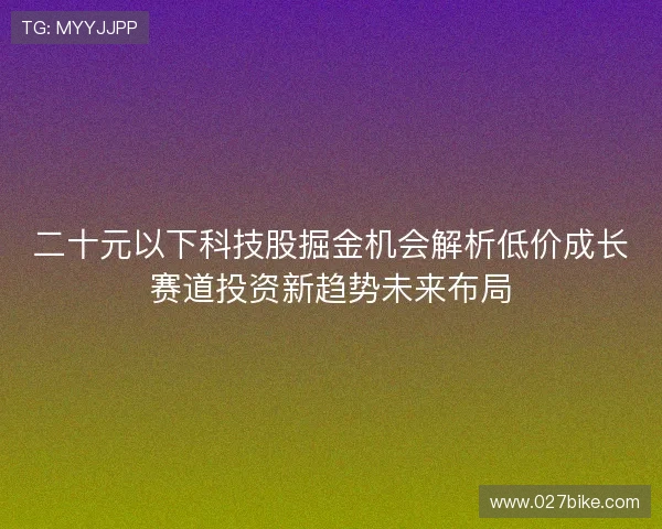 二十元以下科技股掘金机会解析低价成长赛道投资新趋势未来布局